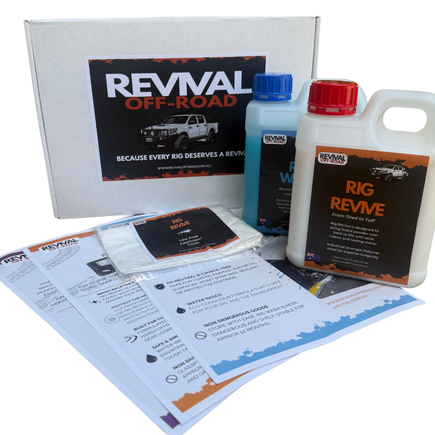 Revive Bundle powder coat rejuvenation/restoration and protection kit for off-road vehicles. Bullbars, canopies, rear bars and more